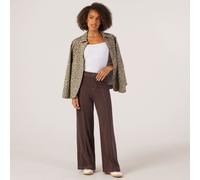 Denim & Co. Comfy Knit Denim Contrast Stitch Trouser Petite BLACK SIZE 10