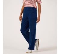 Denim & Co. Comfy Knit Denim Wide Leg Trouser Petite DARK INDIGO 2XL