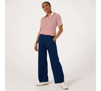 Denim & Co. Comfy Knit Denim Wide Leg Trouser Tall DARK INDIGO 2XL