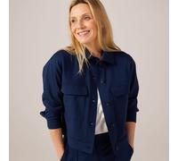 Denim & Co. Ponte Jacket With Patch Pockets BLACK 2XL