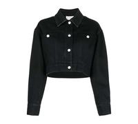 Denim Cropped Jacket Made in Italy, female, Alexander McQueen, Denim Jackets, Black, M, Jackets M
