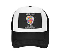 Denim Dad Hat Autism is My Superpower Outdoor Cap Comfortable Dad Hat Fashion Trucker Hat for Running Travel Camping