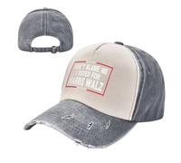 Denim Dad Hat Don't Blame Me I Voted for Harris Waltz Walz 2024 Gray Baseball Cap Fashion Dad Hat Vintage Trucker Hat for Fishing Camping Running