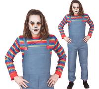 Denim Demon Male Adults Doll Mens Childs Play Fancy Dress Overalls Halloween Cos