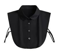 Denim Detachable Collar, Fashion Collar for Women - Layering Staple Under, Chic False Collar Accessory (Black/cotton)