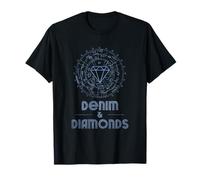 Denim & Diamonds Birthday Queen Western Glam Style T-Shirt
