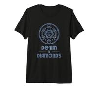 Denim & Diamonds Cowgirl Rodeo Birthday Celebration Premium T-Shirt