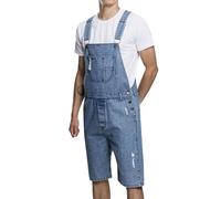 Denim Dungarees for Mens Casual Lightweight Slim Fit Bib Overall Blue Black Cowboy Rompers Fashion Loose Fit Hip Hop Vintage Braces Cargo Trousers Suspender Jeans Jumpsuits A-2-Light Blue S