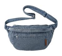 Denim Fanny Pack, Trendy Fashion Blue Jean Bag with Adjustable Strap, Large Capacity Denim Crossbody Bags for Women, Crossbody Bags for Women