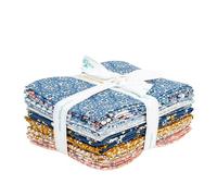 Denim Florals Fat Quarter Bundle (15 Pieces) by Liberty Fabrics for Riley Blake 18 x 21 inches (45.72 cm x 53.34 cm) Fabric cuts DIY Quilt Fabric