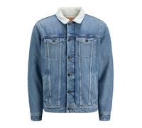 JACK & JONES Men's Jjijean Jjjacket W. Sherpa Sq 024 Sn, Blue Denim, M
