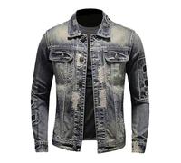 Denim Jacket Mens, Jeans Jacket for Men Mens Denim Jacket Trucker Classic Bomber Jeans Biker Causal Western Shirts for Men Jackets for Men Uk Sports Jackets Mens Work Wear Coat
