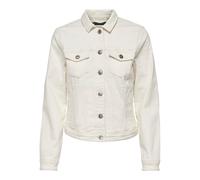 ONLY Womens Onltia Dnm Col Pimbox Noos Jacket, Ecru, 6 UK