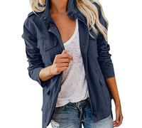 Denim Jacket Womens Anorak Jacket 80S Fancy Dress Light Waterproof Black