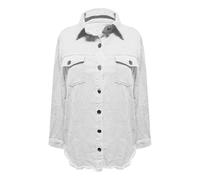 Denim Jackets Women Fashion Casual Lightweight Coats Long Sleeve Ladies Button Blazer Jackets Casual Ladies Blazers Outfits White