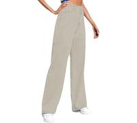 Denim Jeans Wide Leg Jeans for Women UK Baggy High Waisted Cute Plus Size Pull On Stretchy Bootcut Trousers Comfy Casual Denim Girl Women's Wide Leg Flared