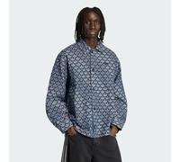 Adidas Originals Denim Monogram Long Sleeve Shirt Blue M Man