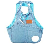 Denim Pet Bag - Foldable Dog Cat Tote with Head Out Design(Color 2)