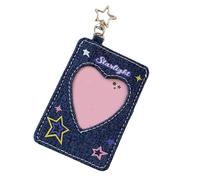 Denim Photo Card Holder Wing Credit Card Sleeve Pendant Keychain Badge Holder Student Card Identity Gift Card Protector