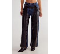 Denim Pu Mix Chaps NastyGal Dark Wash 6