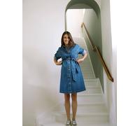 Denim Shirt-Like Dress, Maternity & Nursing Special stone