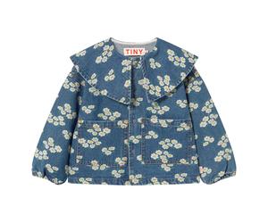 Denim shirt Oversize collar Daisies Blue 2 years