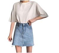 Denim Shorts for Women UK Skort Jeans Shorts High Waisted Wide Leg Cargo Work Shorts Mini Skorts Skirts with Pockets Plus Size Casual Summer Shorts Slim Stretchy A Line Hot Pants (08-Light Blue, XL)
