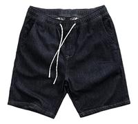Denim shorts men's yarn-dyed summer thin casual five-point pants for outer wear