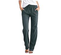 Denim Style Bootcut Yoga Pants for Women High Waist Casual Flare Pants with 4 Pockets Petite/Regular/Tall Petite Yoga Pants Girls' Shorts Wide Leg Trousers Women (Dark Gray, M