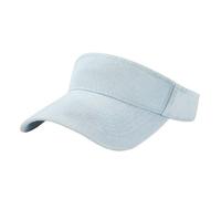 Denim Sun Visor Cap for Women Men Long Peak Thicker Sweatband Hat Anti UV Tennis Visor Sun Hats Adjustable Sports Cap for Golf Light Blue