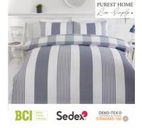 Rapport Home Ph Chambray Stripe Duvet Cover Set With Pillowcase