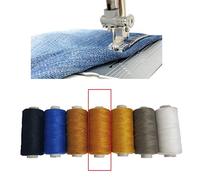 Denim Threads Polyester Cotton Spools Sewing Strong Stitch Button Jeans Repair (Honey Gold)