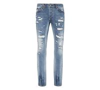 Denim Trousers Super Straight Cut Skull&Bones - male - Philipp Plein - Slim Fit Jeans - Blue - W31 - Jeans W31