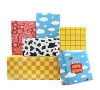Denim & Western Wrapping Paper Set - 6 Unique 27"x20" Sheets with Cowboy, Birthday, Paisley, Checker & Cow Print Designs for Western Farm & Ranch Parties, Birthday Gifts & Country Decor
