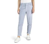 DENIMFY Corduroy Trousers Women's Mom Fit High Waist Straight Leg Stretch DFLisa Cord Trousers Trousers Zip Pockets Plain Grey Rose Blue Beige Green S M L XL, Vintage Jeans Blue (59205), M