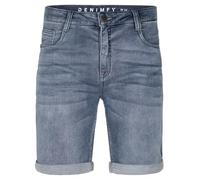 DENIMFY Jeans Shorts Men's Stretch Short Regular Fit DFAri Short Trousers Summer Denim Plain Grey Blue 31 32 33 34 36 38 40 42, Middle Blue Denim (M48), 42W