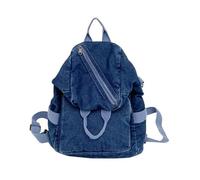 Denims Backpack for Women Men Retro School Bag Multiple Pockets Crossbody Shoulder Bag Large Handbag Trendy Denims Backpack, A, Mass Beauty