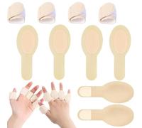 Denipry 10 PCS Castor Oil Pack Wrap for Fingers, Reusable Self Adhesive Adjustable Soft Cotton Castor Oil Compress Pack for Finger and Thumb Arthritis