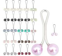 Denipry 26Pcs Hijab Pins for Women Pearl Head Scarf Pins Colored Hijab Clips Cute Stainless Steel Pin Dressing U Shape Ladies Brooch Safety Clips Pin for Muslim