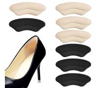 Denipry 4 Pairs Heel Pads for Shoes, Adhesive Heel Grips Cushion Pads, Heel Inserts for Shoe Too Big Men Women Soothing Elastic Heel Protectors for Heel Pain, Heel Slipping, Blisters, Friction