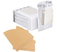 Denipry 50 Disposable Coffee Filters Paper Bag, 20 V02 Natural Cone Coffee Filter Paper, Hanging Ear Drip Coffee Bag, Portable Coffee Tea Paper Filter for Most Cups, Travel, Camping, Home, Office
