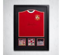 Denis Law Signed Manchester United Shirt - Framed