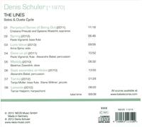 DENIS SCHULER: THE LINES - SOLOS & DUETS CYCLE NEW CD