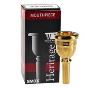 Denis Wick Steven Mead Ultra Euphonium Mouthpiece Silver Plated, SM3X - V-Type Backbore for Balanced Airflow & Tone - Large Shank Fitting Euphonium Accessories for Easy Articulation 26.4 x6.3x7.45mm