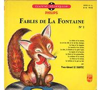 Denise Gence et Jean Marchat de la Comédie Française (Récitées par) - Livre-disque Les Fables de La Fontaine n° 1 (vinyle 45 tours)
