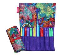 Denise Interchangeable Knitting & Crochet Denise2Go for Crochet, 2-Hook Interchangeable Tunisian Crochet Hook Set, Daylily, Resin, 20 Pieces