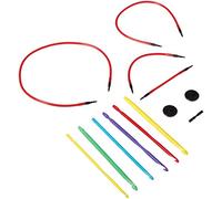 Denise Needles Love2Crochet Interchangeable Crochet Hook Set Sizes F5-J10, Acrylic, Multicolour, 12.7x13.97x1.27 cm