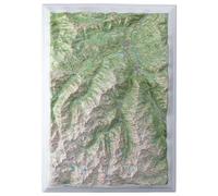 Deniveles - Massif de Cauterets - Raised-relief map