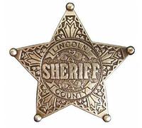 Denix - Brass American Sheriff Star - Cowboy Weston - Lincoln County -