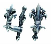 Denix Fleur de Lis Hangers, Antique Gray